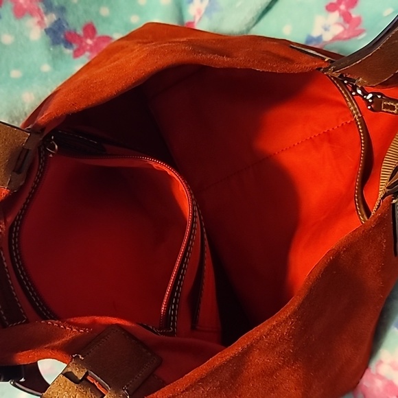 Dooney and Bourke Red Suede Bag - Picture 11 of 17